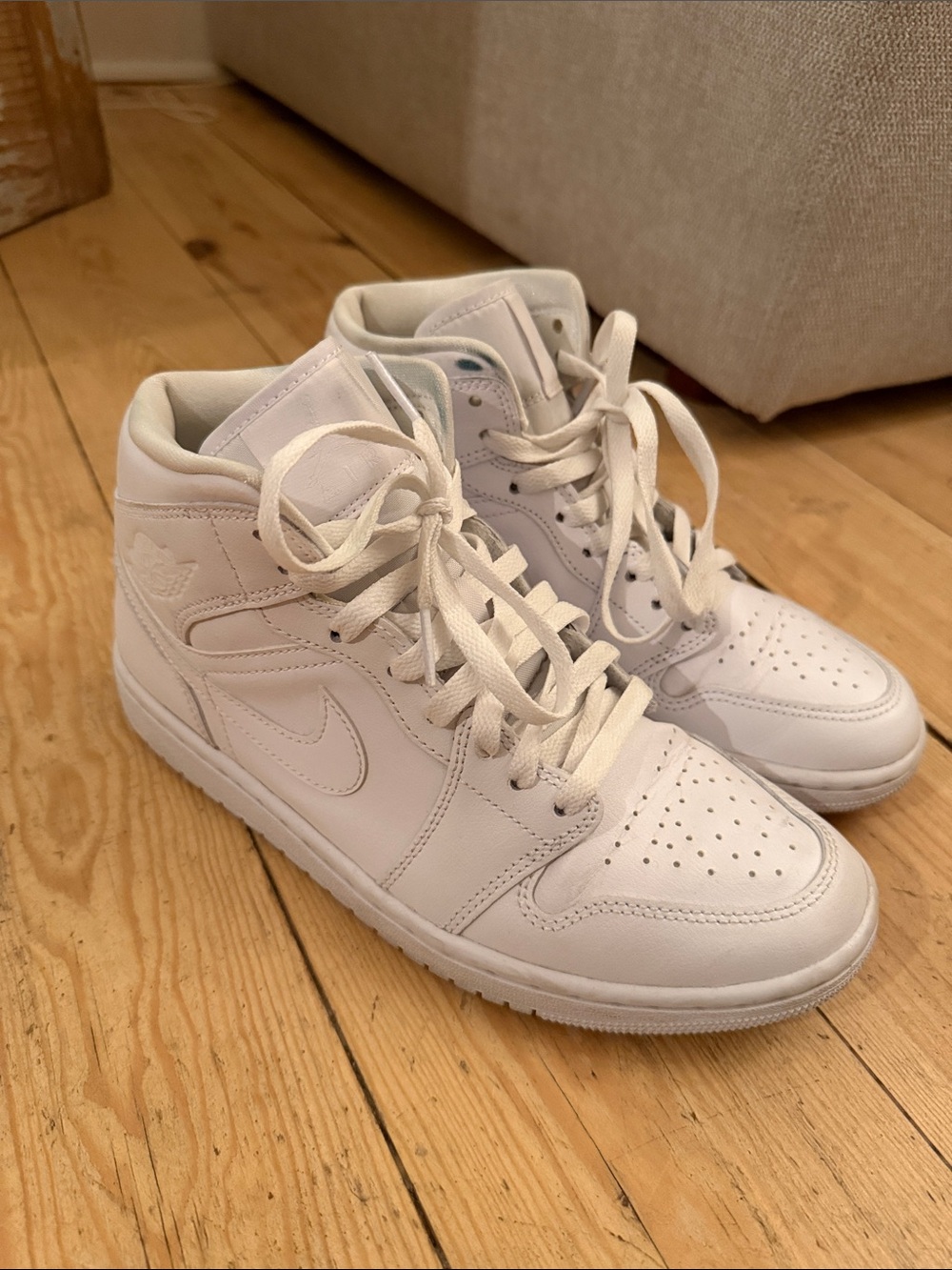 Nike White High-Top Jordans